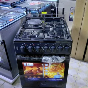 Midea 50×60 Cm Hybrid Gas Electric Cooker With Oven Black