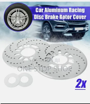 Silver 2pcsdusc Brake Rotor Cover Decorative Set