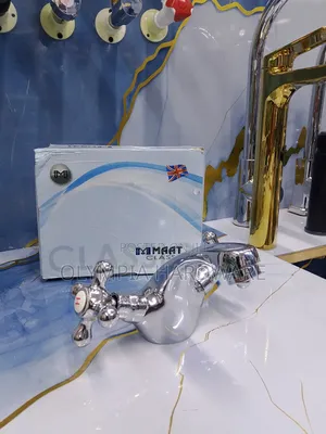 Basin Mixer Tap Maat (Double Handle ) Silver