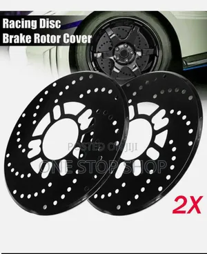 2pcs Black Generic Car Wheel Brake Disc Cover