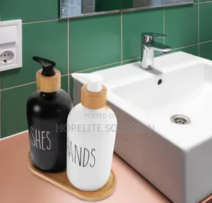 Hands and Dishes Dispenser Set With Stand