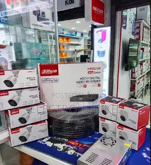 Full Set Eight 8 Cctv Dahua Dvr With 8 Cctv Cameras