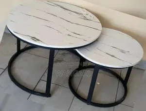 Available in Black and White Marble, Nesting Table, in the Shop