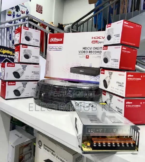 Complete Dahua 8 Cameras Channel Cctv Package 2mp Camera Accessories