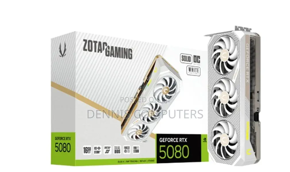 Zotac Gaming Geforce RTX 5080 Solid Oc White Edition 16gb Gddr7 Graphi