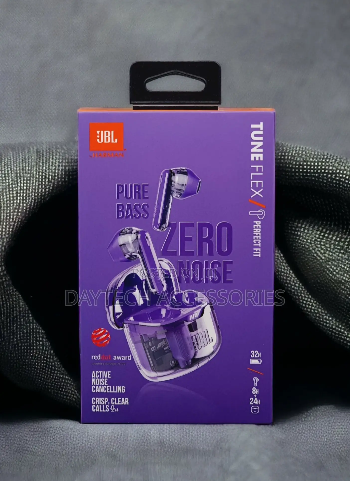 JBL Tune Flex Ghost 2 Wireless Noise Cancelling Bluetooth Earbuds.