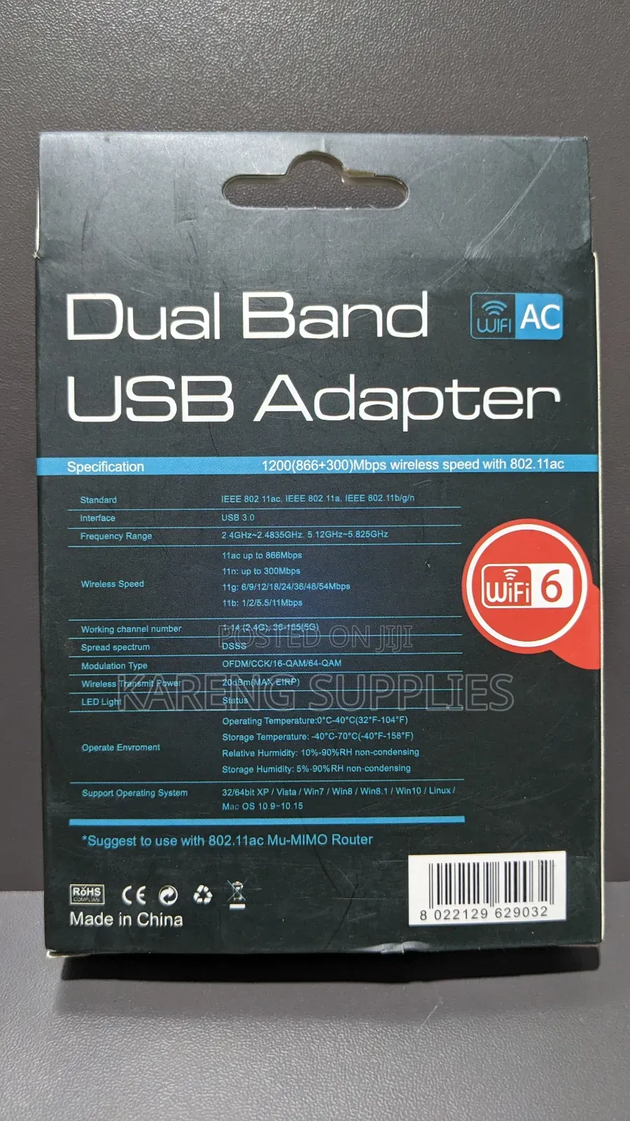 Dual Band Wifi 6 Usb Adapter