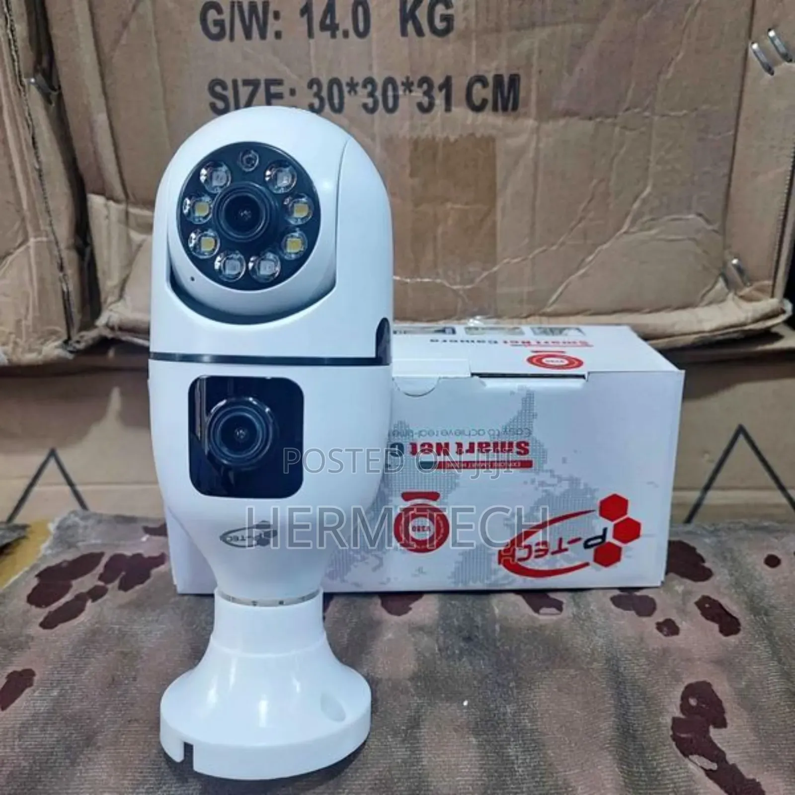 PTZ Bulb CCTV Dual Lens Smart Net Camera
