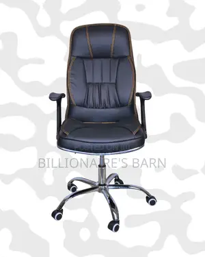 Executive Leather Office Chair High Back Padded Armrest- Professional