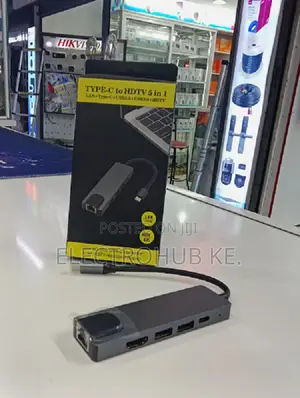 Type C To Hdmi To Lan 5 In 1 Hub