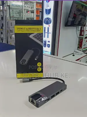 5 In 1 Type C Hub With Hdmi Usb & Ethernet