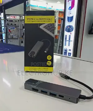 5-in-1 Usb Hub Multi-function Hub Adapter With Lan Port