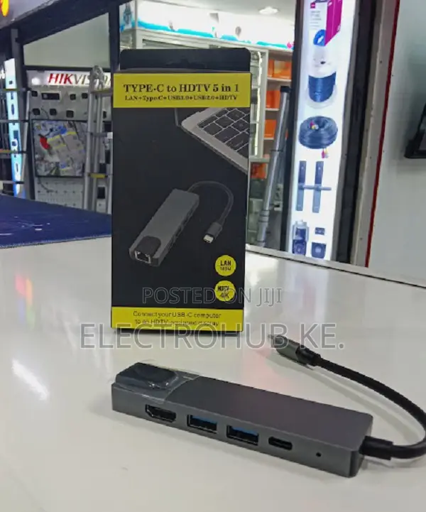 5-in-1 Usb Hub Multi-function Hub Adapter With Lan Port