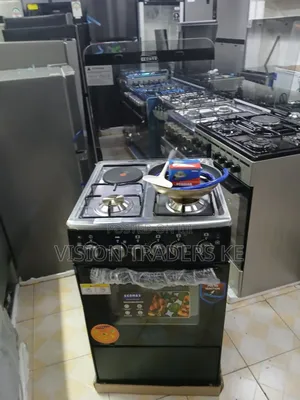 Ecomax 50*55cm Standing Cooker With Electric Oven Black With Gifts