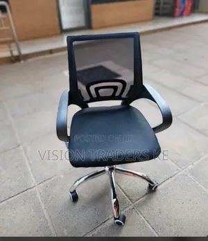 Secretarial Mesh Office Chair Economic Fabric Seat With Lumbar Support