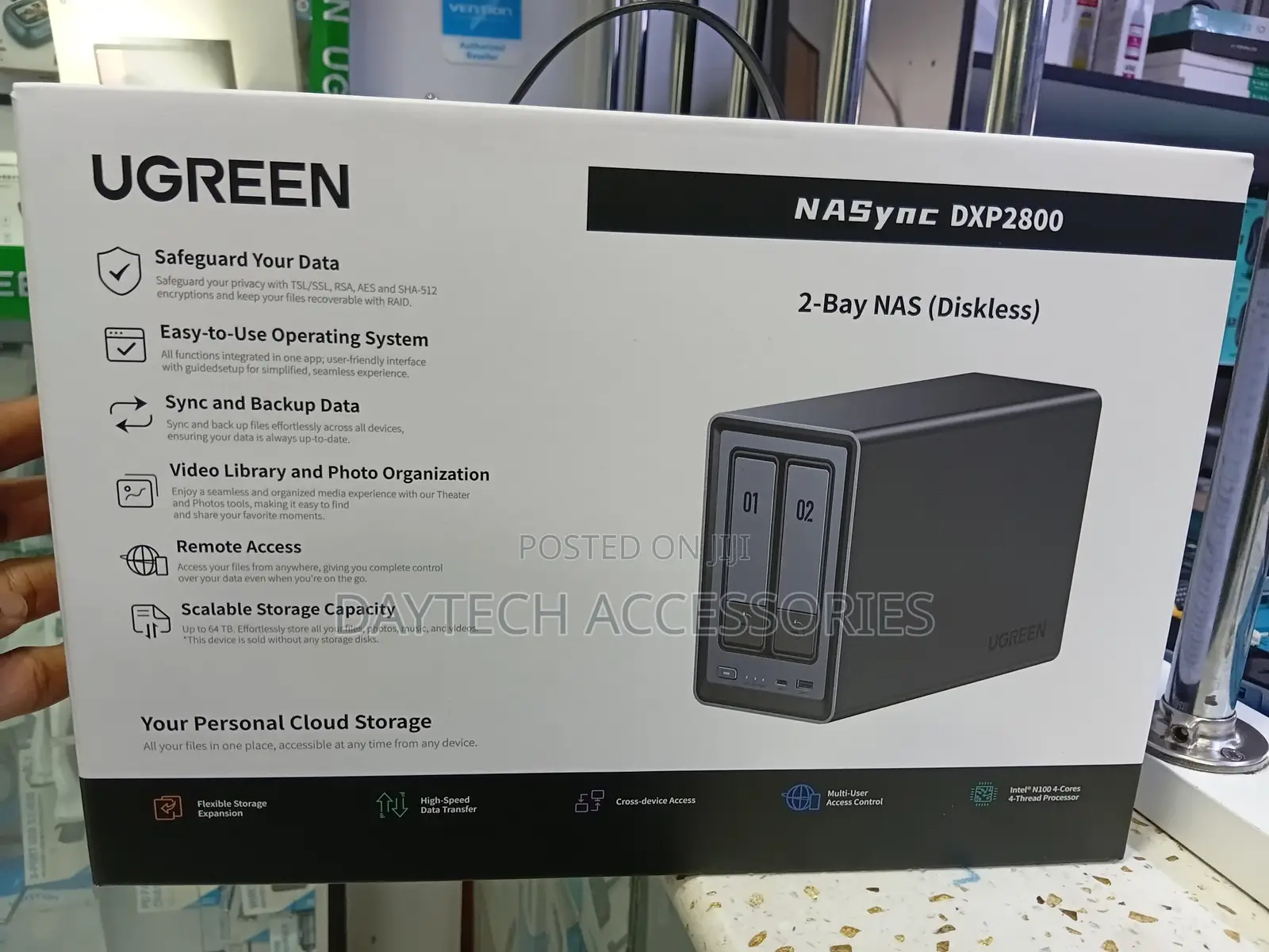 Ugreen Nasync Dxp2800 2-Bay Network Attached Storage (Nas) Enclosure.