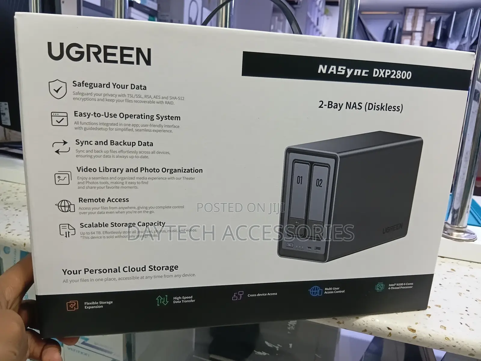 Ugreen Nasync Dxp2800 2-Bay Network Attached Storage (Nas) Enclosure.