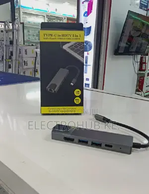 Usb Hub 5 In 1 Type -c To Lan,Hdtv Converter