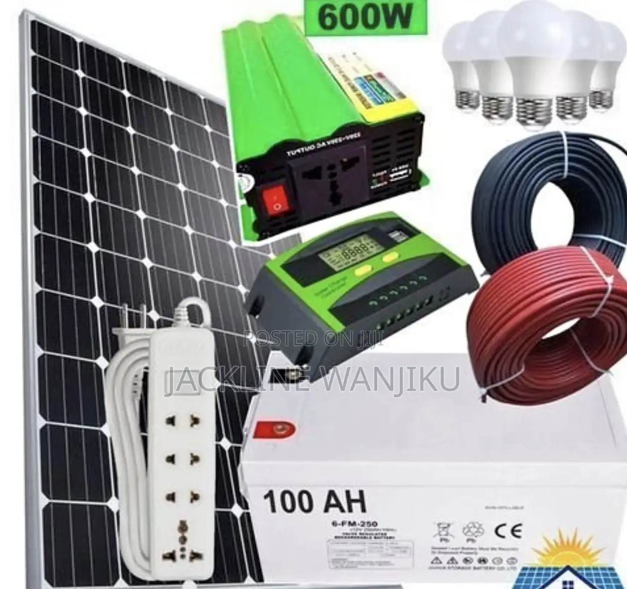 100w Solar Kit Panel / Solar Panel 100w Kit System + 100ah Battery