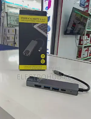 Type C Multiport Adapter With Hdmi Rj45 Port & Usb