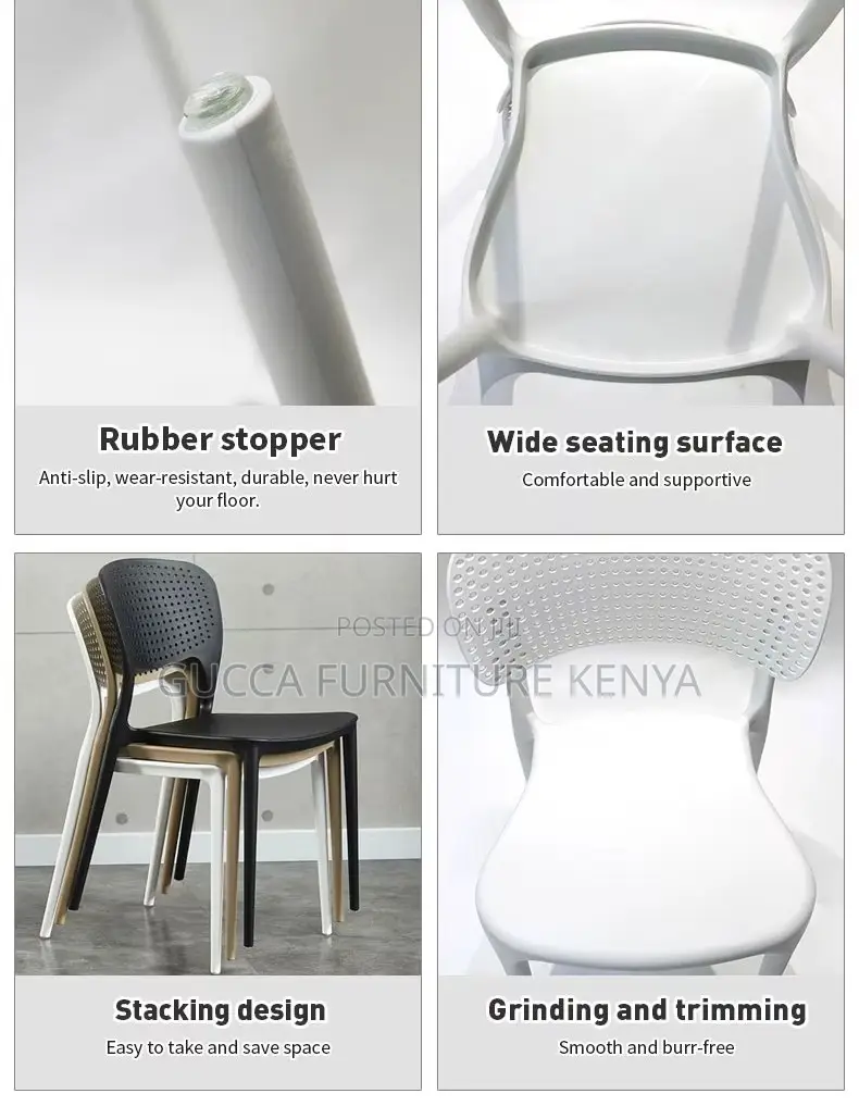 Molded Stackable Plastic Dining Chair