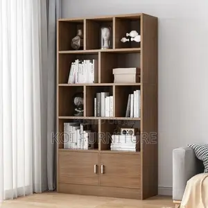Office Bookshelf : Modern Engineered Wood Bookshelf