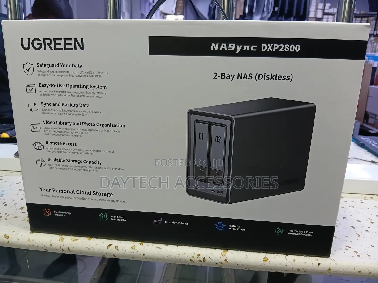 Ugreen Nasync Dxp2800 2-Bay Desktop Nas,Network Storage (Diskless)