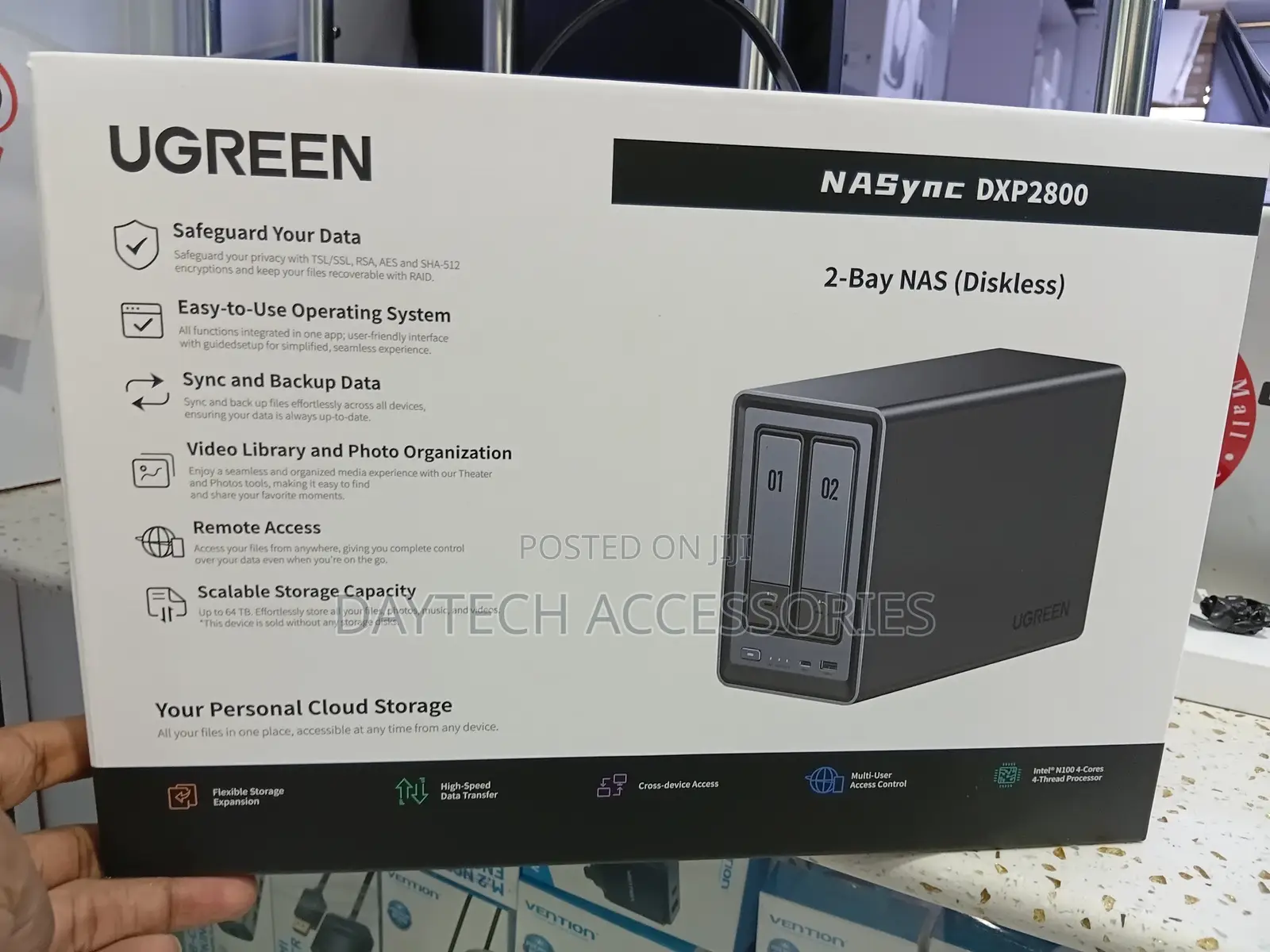 Ugreen Nasync Dxp2800 2-Bay Desktop Nas,Network Storage (Diskless)