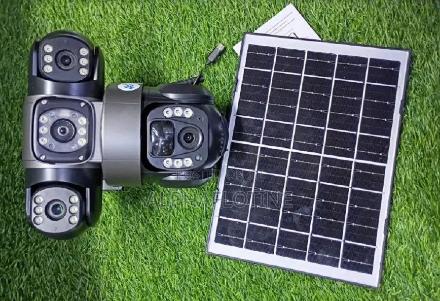 V380 Pro Abs Plastic Solar Powered Wireless Tripple Lens