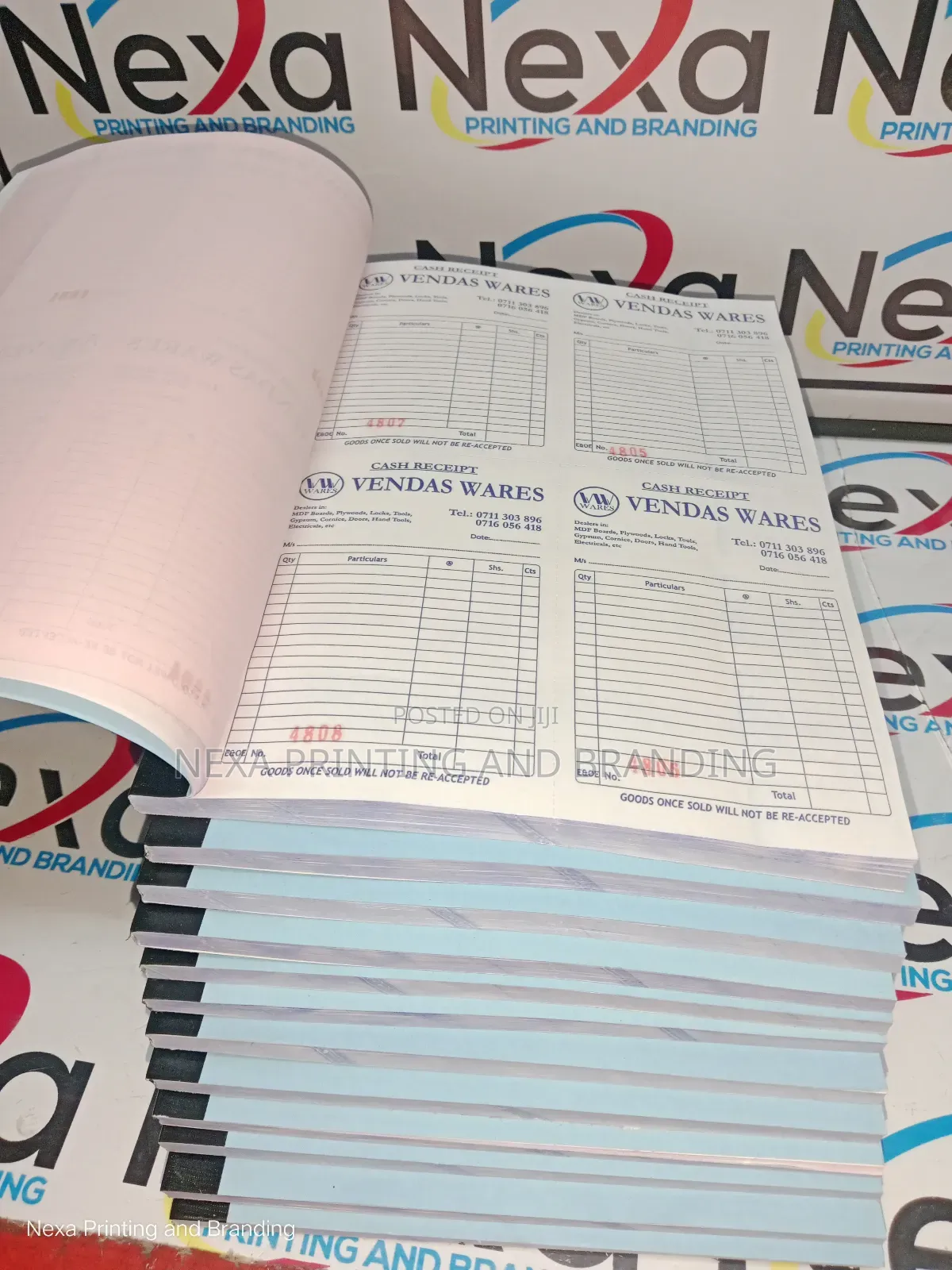 Custom Cash Sale Receipt Books