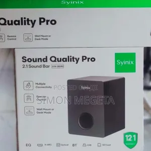 Syinix Soundbar
Model Syn-580
Bluetooth
Usb/Sd Card Slot