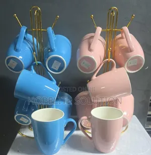 6 PCS Mug Plain Colour