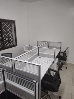 4 Way Office Working Station With 4 Chair