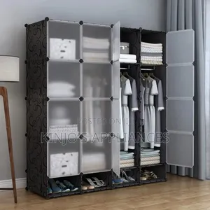 Portable 4- Column Plastic Wardrobes