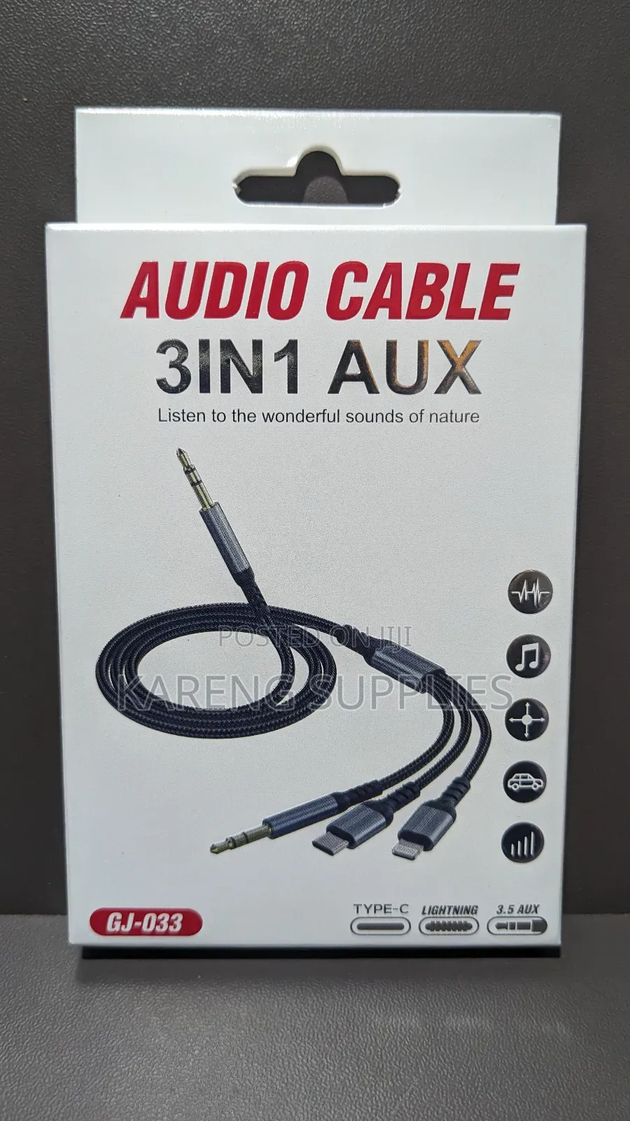 3 in 1 Auxiliary Audio Cable