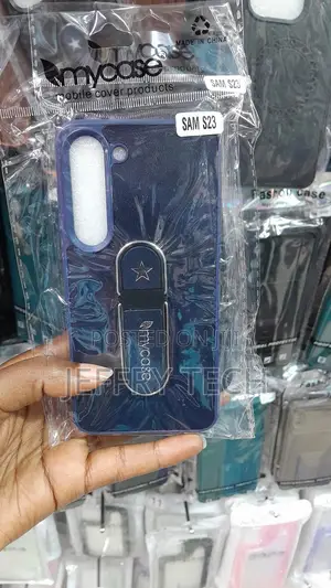 Hioki Silicone Plus Pu Leather Case for Samsung Galaxy S23-Blue