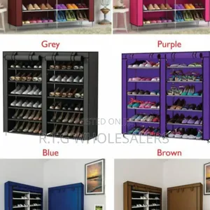 36-Pair Double Column Shoe Rack – Space-Saving Organizer