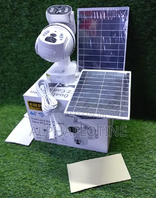Dual Lens Screen 4g Solar Powered Wireless 6mp PTZ Solar Camera