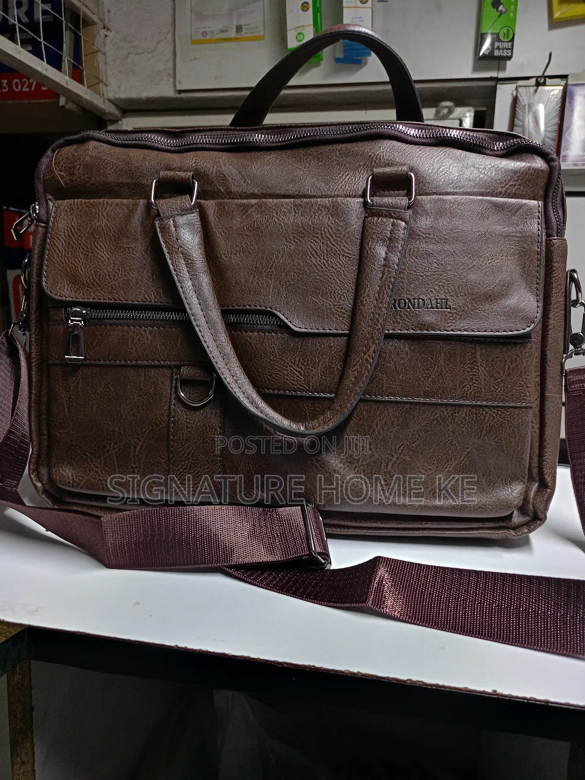 Leather Briefcase/Messenger Bag/Shoulder Bag