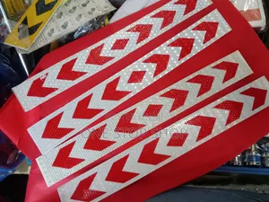 4pcs Warning Red White Stripes Reflectors Stickers