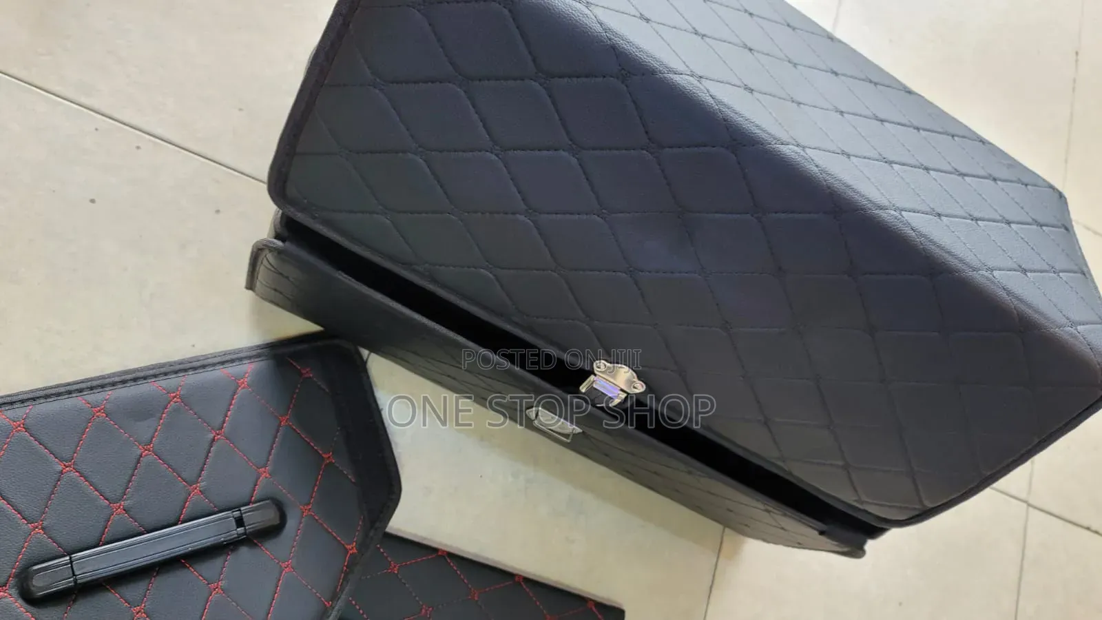 Car Pure Leather Boot Storage Containers