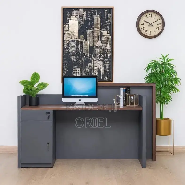 Office Reception Desk: Compact 1600mm Reception Front Office Desk