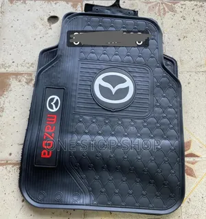 5pc Mazda White Logo Car Floor Nonslip Dirt Mats