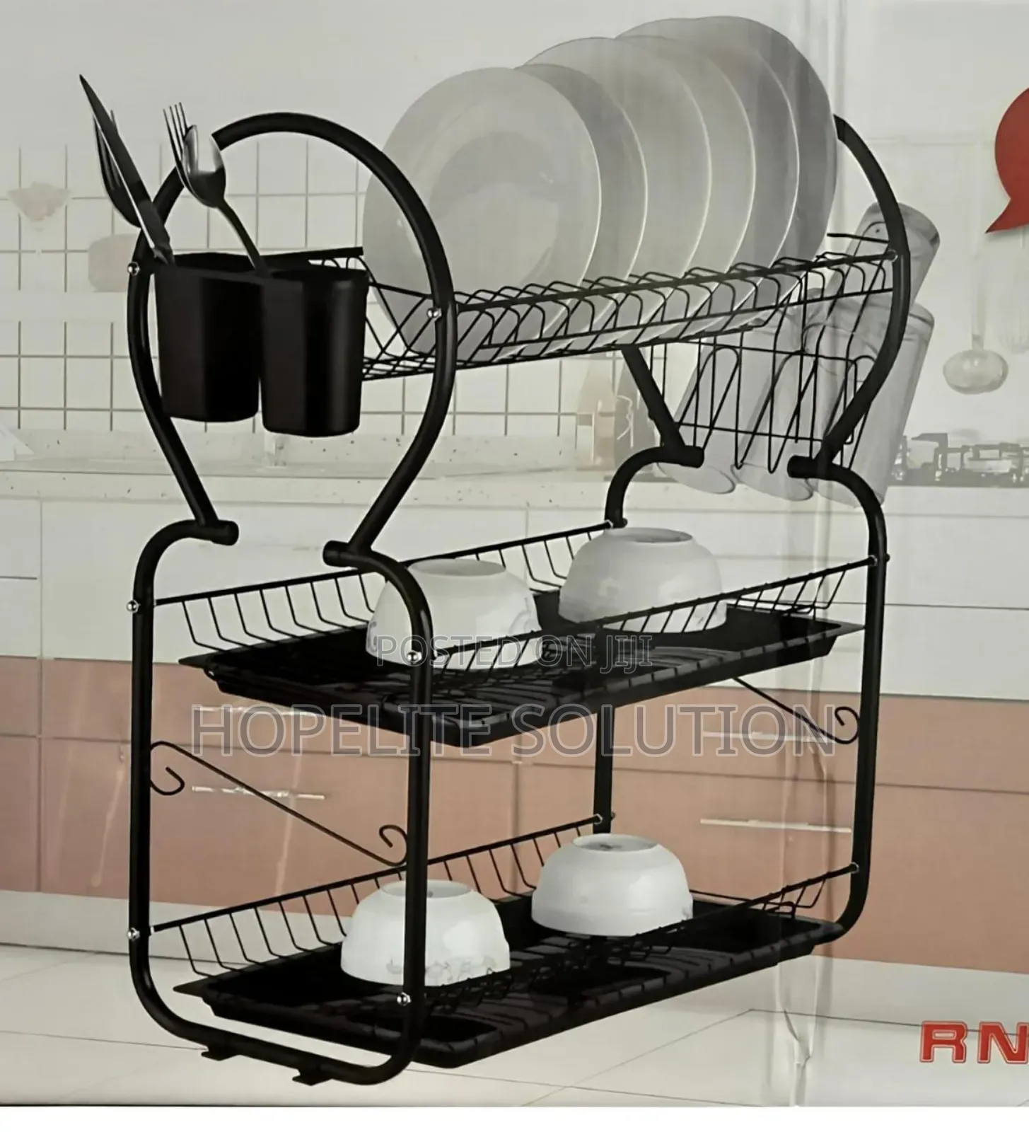 Dish Rack Layer 3 Layer 
Black Rashinik