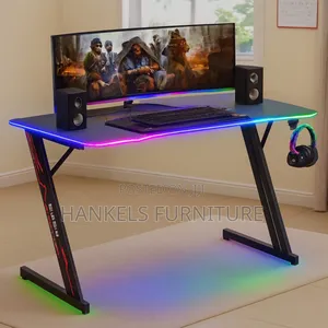 Stylish Gaming Computer Desk With Led Lighting