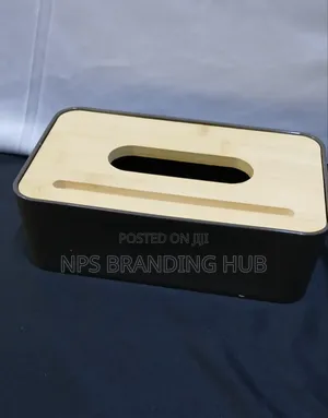 Napkin/ Serviette Holder With Bamboo Wood Cover
 21.5* 13* 6.5cm