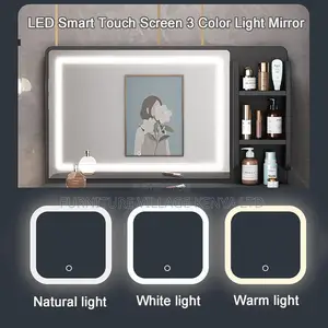 Dressing Table; Modern Vanity Desk With Led Mirror