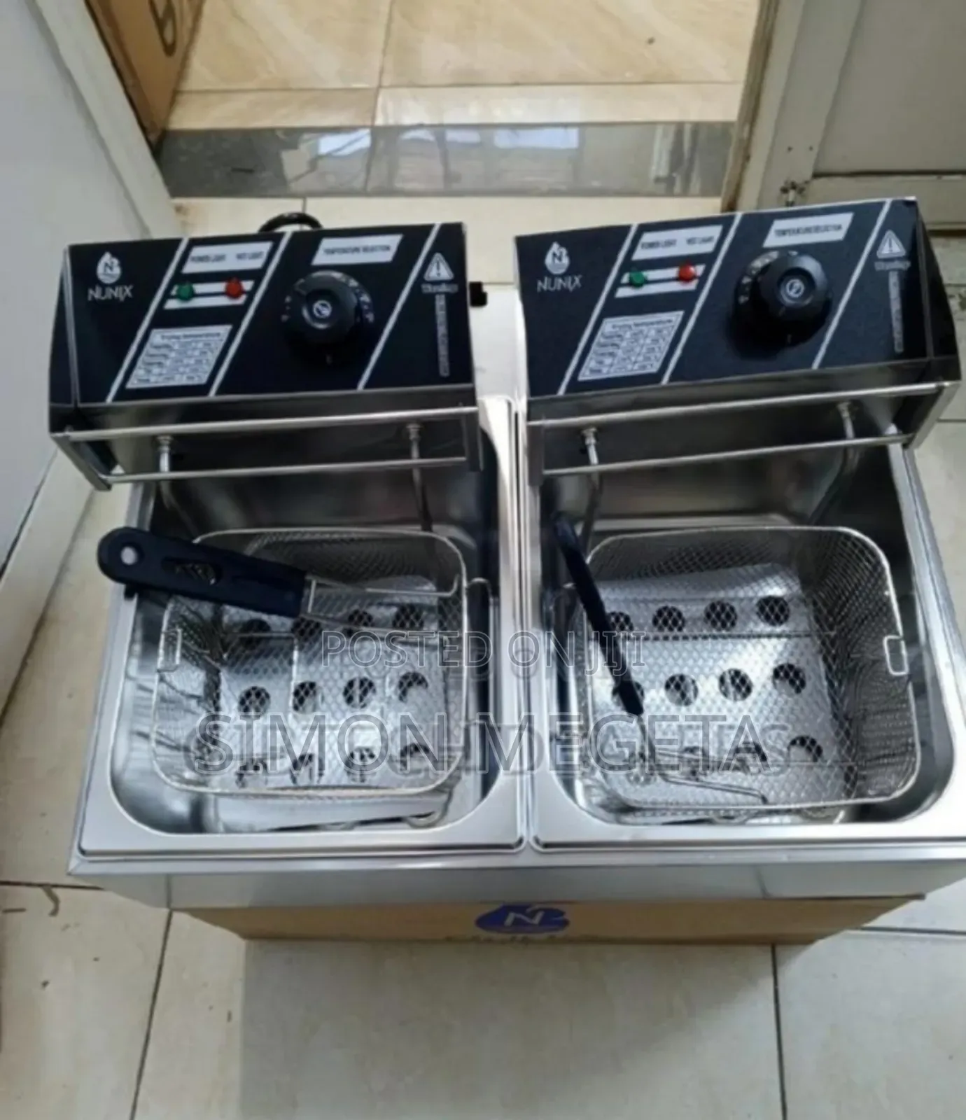 6litres 12litres. Nunix Double Deep Fryer