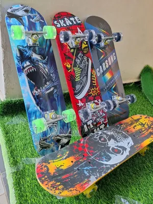 Skateboard With Rubber Wheels