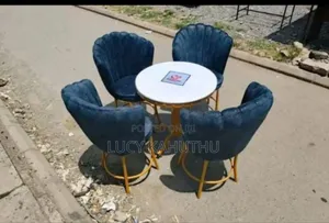 Vip or Restaurant Lounge and Powder Coated Marble Top Table